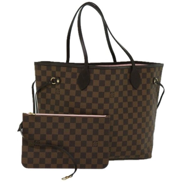 LOUIS VUITTON Damier Ebene Neverfull MM Tote Bag LV Auth - Picture 1 of 16